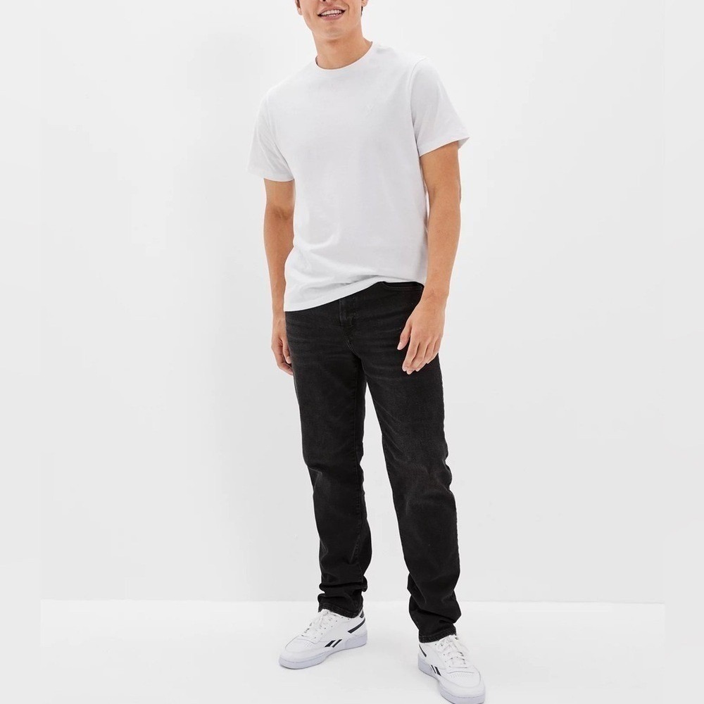American Eagle Black AirFlex+ Athletic Straight Jean